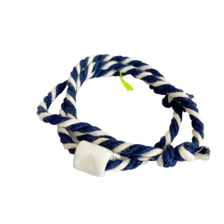 Bracelet La Marinière M - Porcelaine blanche au choix - Rayé bleu et blanc / Pour lui