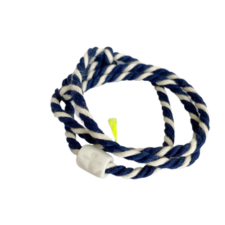 Bracelet La Marinière M - Porcelaine blanche au choix - Rayé bleu et blanc / Pour lui
