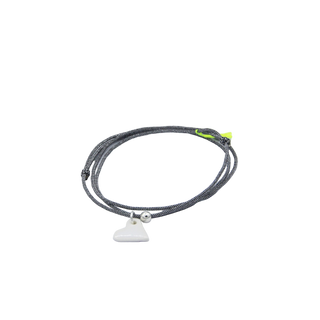 Collier Bracelet Triplette - Porcelaines au choix - Gris irisé