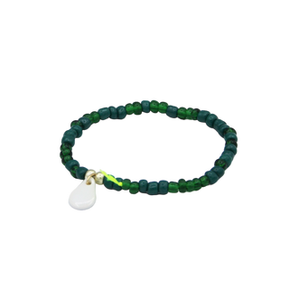 Bracelet Rocailles - Porcelaines au choix - Tons verts - Version mini