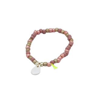 Bracelet Rocailles - Porcelaines au choix - Tons roses et champagnes - Version mini