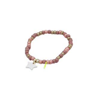 Bracelet Rocailles - Porcelaines au choix - Tons roses et champagnes - Version mini