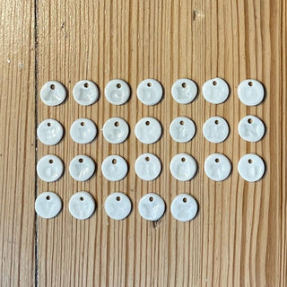 Bracelet Essentiel initiale - Petites lettres - 2 porcelaines blanches - Gris