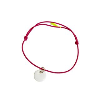 Bracelet Essentiel - Porcelaine blanche au choix - Rose pastèque