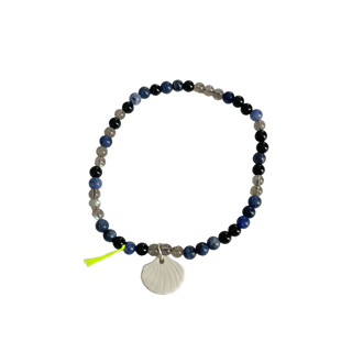 Bracelet divin 4mm - Porcelaine au choix / Mix gris bleu noir