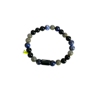 Bracelet divin 8mm - Cylindre couleur au choix / mix bleu noir onyx