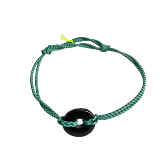 Bracelet Hé Ho Matelot - Porcelaine anneau au choix - Vert