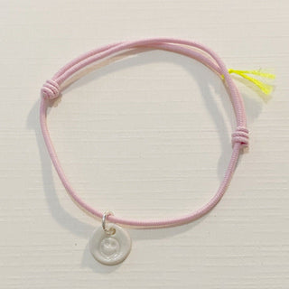 Bracelet Essentiel - Porcelaine blanche - Rose bonbon - Version mini
