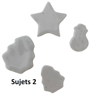 Sujets à poser x4 - Porcelaines blanches - Défauts au choix