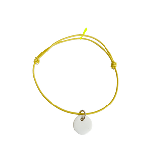 Bracelet Essentiel - Porcelaine blanche - Jaune citron - Version mini