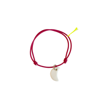 Bracelet Essentiel - Porcelaine blanche - Rose pastèque - Version mini