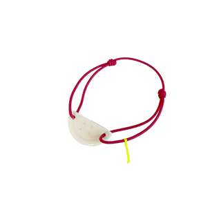 Bracelet L'indispensable - Porcelaine pastèque blanche -  Rose pastèque - Version mini