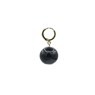 Boucles mini créoles Jeannette - Porcelaine perles 15mm  - Doré à l'or fin