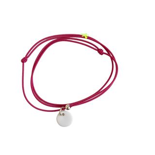 Collier bracelet Triplette - Porcelaine blanche au choix - Rose pastèque
