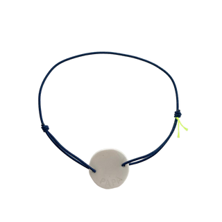 Bracelet L'Indispensable M - Porcelaine au choix Papa - Bleu marine
