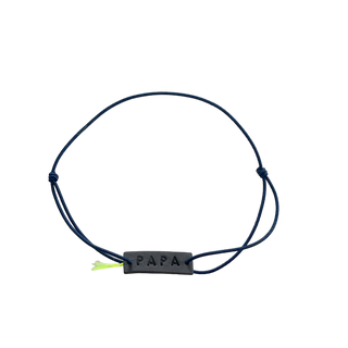 Bracelet Pio - Porcelaine au choix Papa - Bleu marine