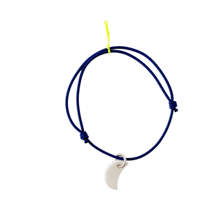 Bracelet Essentiel - Porcelaine blanche - Bleu marine - Version mini