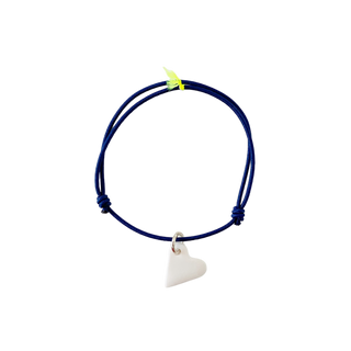 Bracelet Essentiel - Porcelaine blanche - Bleu marine - Version mini