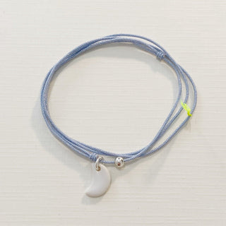 Collier Bracelet Triplette - Porcelaines au choix - Bleu irisé